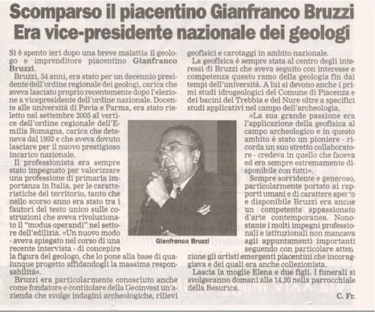 In ricordo di Gianfranco Bruzzi